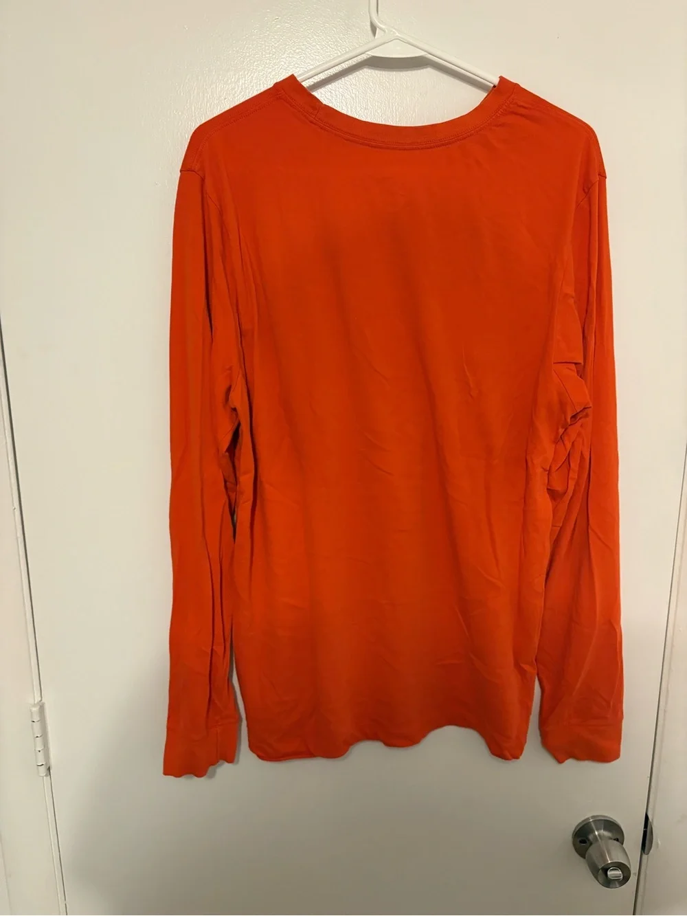 Nike UVA Virginia Cavaliers Long Sleeve Tee - Orange with Navy Logo